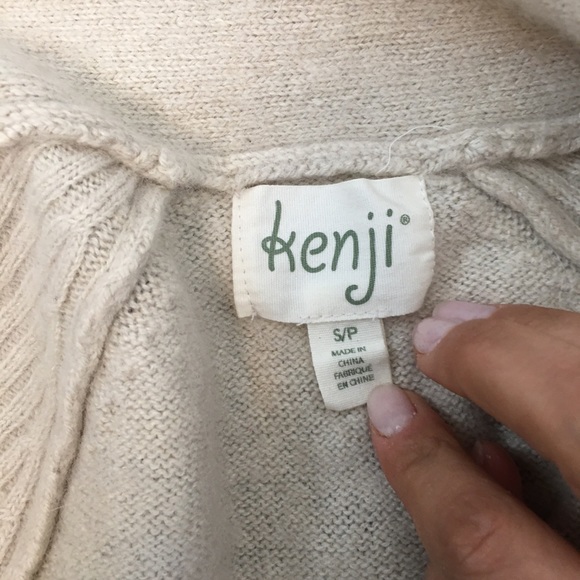 ANTHROPOLOGIE Kenji Beige Sweater Short Sleeve S - Picture 7 of 8